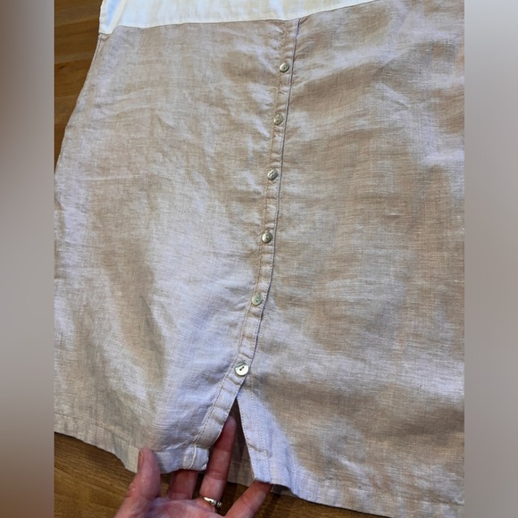 Tahari Linen Color Block Dress - Picture 10 of 12